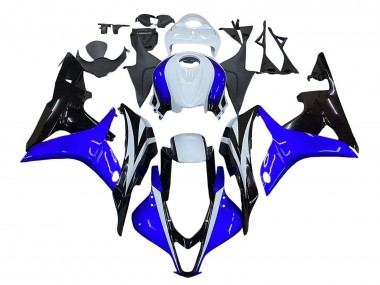 White Blue Glossy Black 2007-2008 Honda CBR600RR Motorcycle Fairing
