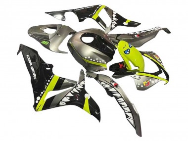 Grey Fluorescent Yellow Shark 2007-2008 Honda CBR600RR Motorcycle Fairings