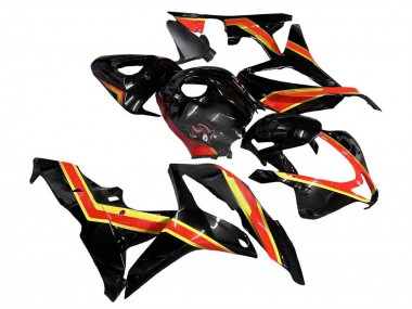 Red Gold Glossy Black 2007-2008 Honda CBR600RR Motorcycle Fairings