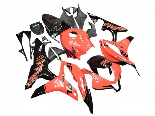 Orange Glossy Black Repsol 2007-2008 Honda CBR600RR Motorcycle Fairings