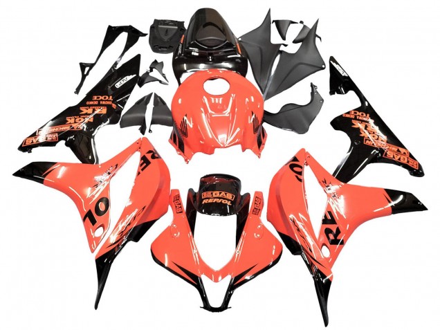 Orange Glossy Black Repsol 2007-2008 Honda CBR600RR Motorcycle Fairings