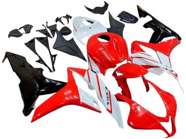 White Red Glossy Black 2007-2008 Honda CBR600RR Motorcycle Fairing