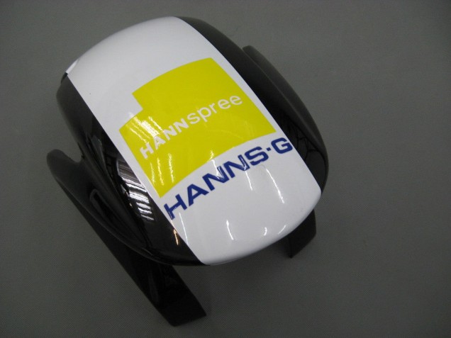 White Green Yellow Glossy Black Hannspree 2007-2008 Honda CBR600RR Motorcycle Fairings