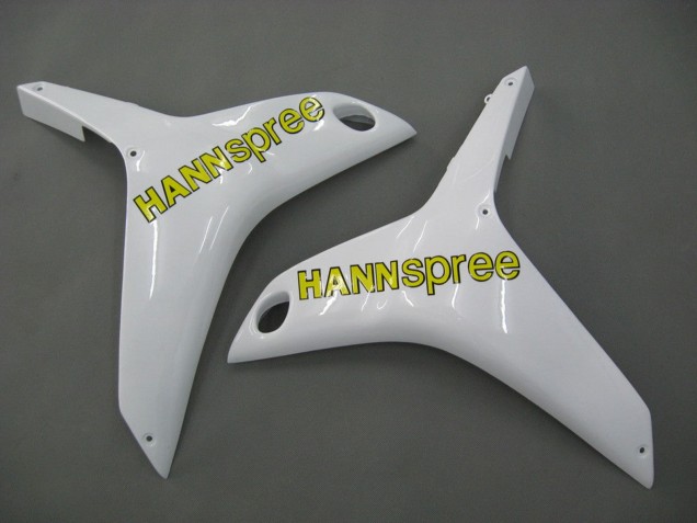 White Green Yellow Glossy Black Hannspree 2007-2008 Honda CBR600RR Motorcycle Fairings