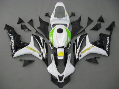 White Green Yellow Glossy Black Hannspree 2007-2008 Honda CBR600RR Motorcycle Fairings