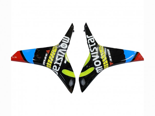 Black Multicolor MoviStar 2009-2012 Honda CBR600RR Motorcycle Fairings