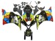 Black Multicolor MoviStar 2009-2012 Honda CBR600RR Motorcycle Fairings