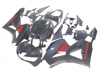 Black Carbon Fiber Red 2013-2023 Honda CBR600RR Motorcycle Fairings
