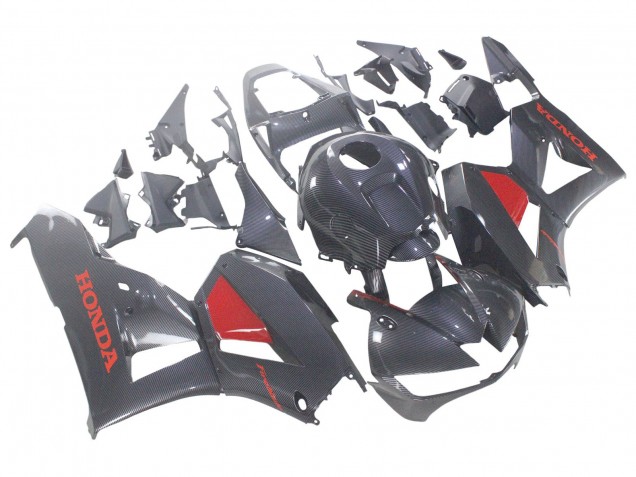 Black Carbon Fiber Red 2013-2023 Honda CBR600RR Motorcycle Fairings