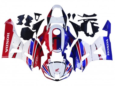 White Red Blue 2013-2023 Honda CBR600RR Motorcycle Fairing