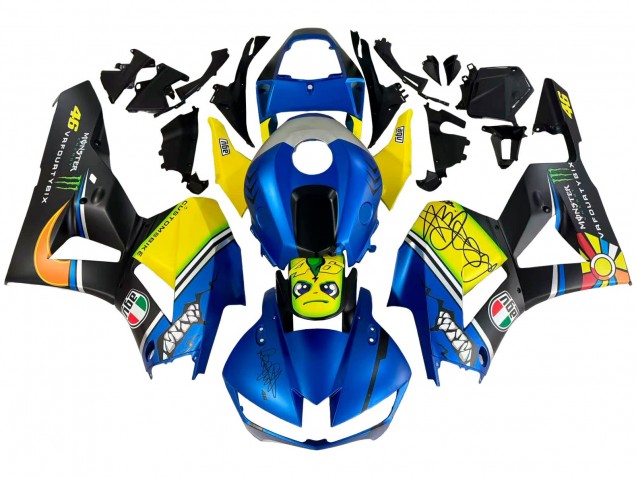 Blue Yellow Matte Black Green Monster Shark 2013-2023 Honda CBR600RR Motorcycle Fairings