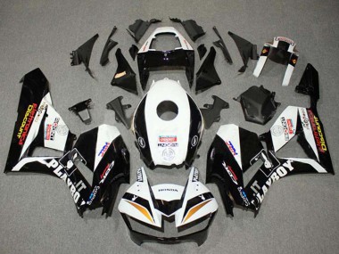 White Gold Glossy Black HRC 2013-2023 Honda CBR600RR Motorcycle Fairings