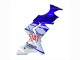 Glossy Blue White Fiat Motul 2004-2005 Kawasaki ZX10R Motorcycle Fairings