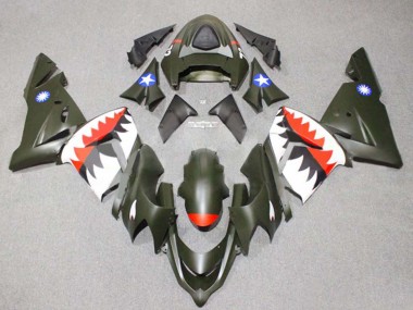 Silver Black Ninja 2004-2005 Kawasaki ZX10R Motorcycle Fairings