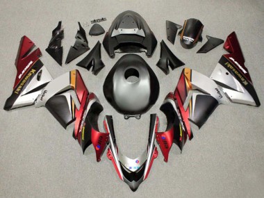 Black Silver Red Orange 2004-2005 Kawasaki ZX10R Motorcycle Fairings
