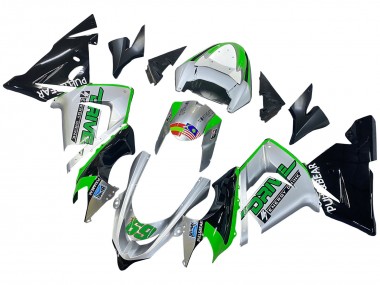 Green Silver Black 69 2004-2005 Kawasaki ZX10R Motorcycle Fairings