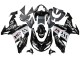 Glossy Black White West 2006-2007 Kawasaki ZX10R Motorcycle Fairings
