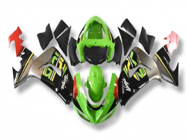 Green Grey Red Black Yellow 2006-2007 Kawasaki ZX10R Motorcycle Fairings