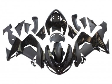 Matte Black Glossy Black 2006-2007 Kawasaki ZX10R Motorcycle Fairings