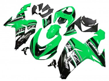 Green White Black 2006-2007 Kawasaki ZX10R Motorcycle Fairing Kits