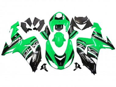Green White Black 2006-2007 Kawasaki ZX10R Motorcycle Fairing Kits