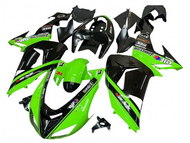 Green Black Elf Touch4 3M 2006-2007 Kawasaki ZX10R Motorcycle Fairings