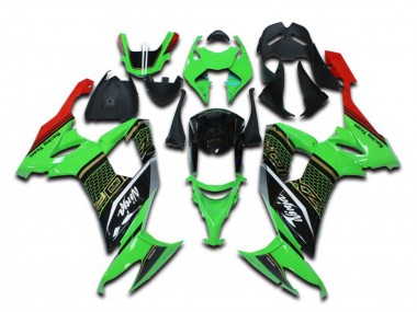 Green Red Black 2006-2007 Kawasaki ZX10R Motorcycle Fairings