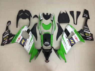 White Green Glossy Black Motul Neos Banca Petas 2008-2010 Kawasaki ZX10R Motorcycle Fairings