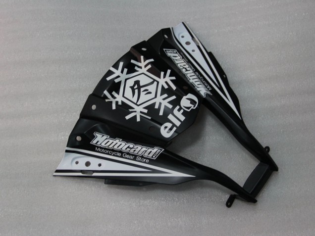 Glossy Black White Elf Snow Decal 2011-2015 Kawasaki ZX10R Motorcycle Fairings