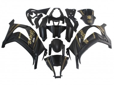 Matte Black Gold Snow Elf 2011-2015 Kawasaki ZX10R Motorcycle Fairings