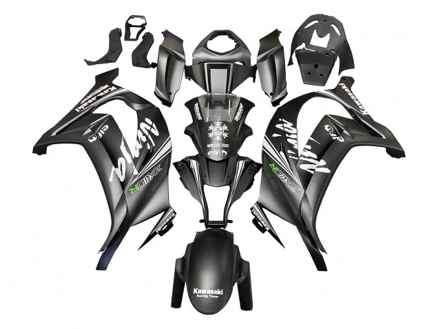 Matte Black Green Elf 2011-2015 Kawasaki ZX10R Motorcycle Fairings
