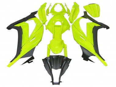 Fluorescent Green Matte Black 2011-2015 Kawasaki ZX10R Motorcycle Fairings