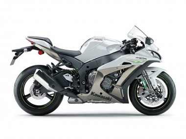 Pearl White Green 2016-2020 Kawasaki ZX10R Motorcycle Fairings