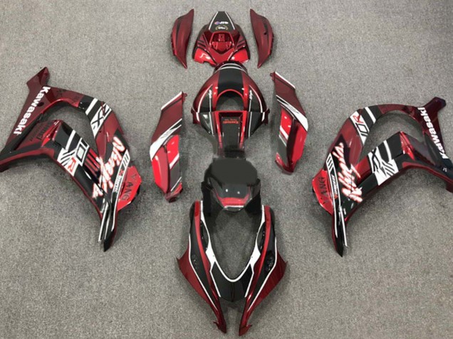 Maroon Red White Glossy Black 2016-2020 Kawasaki ZX10R Motorcycle Fairings