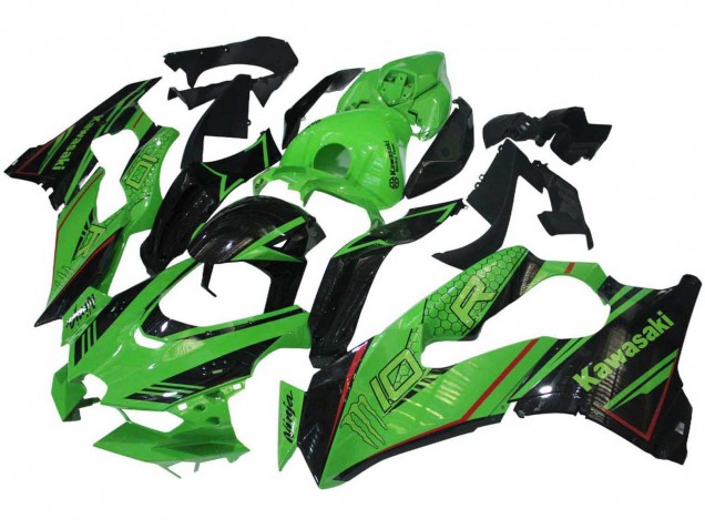 Green Glossy Black 2021-2025 Kawasaki ZX10R Motorcycle Fairings