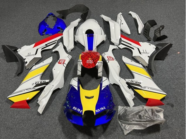 White Blue Red Yellow 2021-2025 Kawasaki ZX10R Motorcycle Fairings