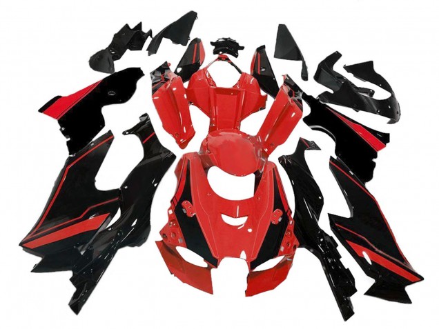 Red Glossy Black 2021-2025 Kawasaki ZX10R Motorcycle Fairings