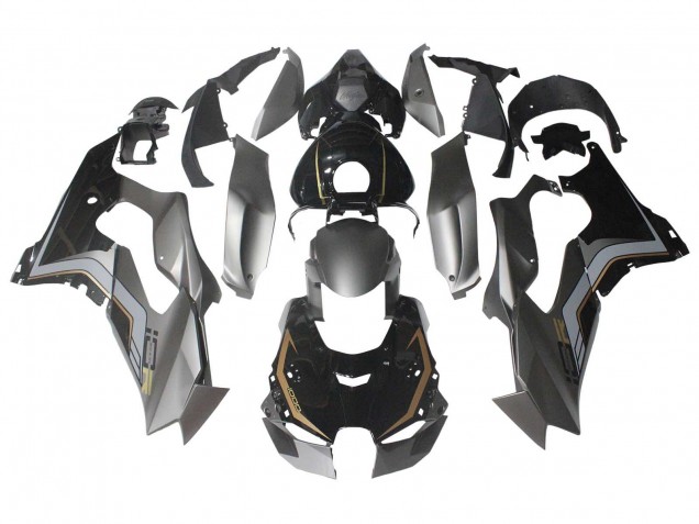 Black Grey Gold 2021-2025 Kawasaki ZX10R Motorcycle Fairings