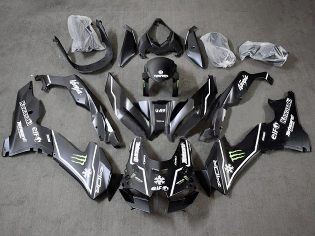 Glossy Black Green White Elf Snow Monster 2021-2025 Kawasaki ZX10R Motorcycle Fairings
