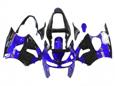 Blue Glossy Black Elf Bridgestone 1998-1999 Kawasaki ZX6R Motorcycle Fairings
