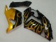 Glossy Black Gold Flame 2006-2011 Kawasaki ZX14R ZZR1400 Motorcycle Fairings