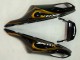 Glossy Black Gold Flame 2006-2011 Kawasaki ZX14R ZZR1400 Motorcycle Fairings