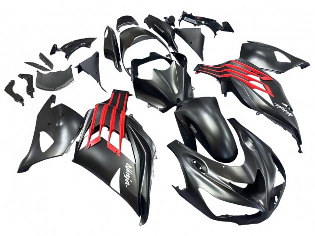 Matte Black Red White Ninja 2012-2024 Kawasaki ZX14R ZZR1400 Motorcycle Fairings