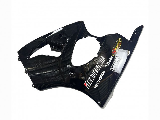 Glossy Black Yellow Elf Bridgestone 1998-1999 Kawasaki ZX6R Motorcycle Fairings