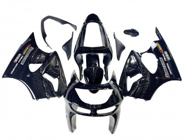 Glossy Black Yellow Elf Bridgestone 1998-1999 Kawasaki ZX6R Motorcycle Fairings