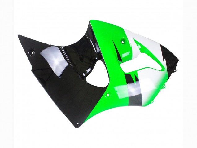 Green White Glossy Black 1998-1999 Kawasaki ZX6R Motorcycle Fairings