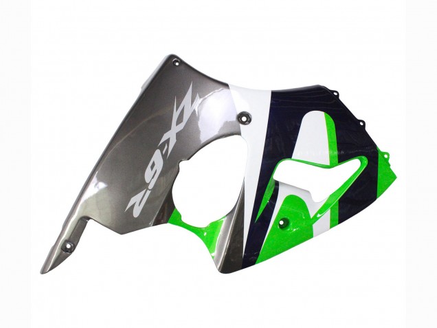 Green White Dark Blue Silver 1998-1999 Kawasaki ZX6R Motorcycle Fairings
