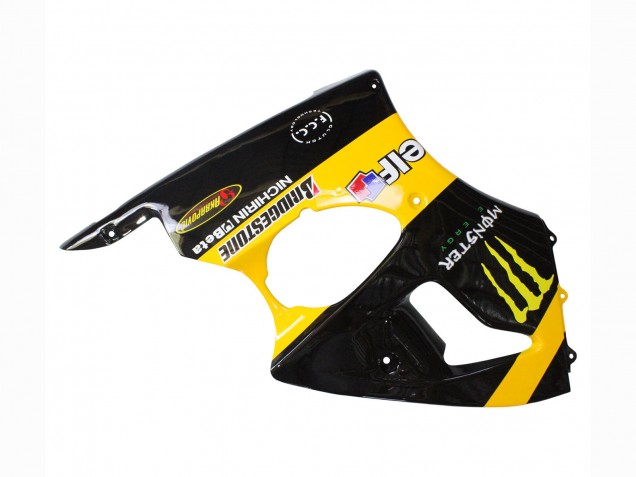 Yellow Black Monster Elf Bridgestone 1998-1999 Kawasaki ZX6R Motorcycle Fairings