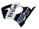 Glossy Black White West Michelin 2000-2002 Kawasaki ZX6R Motorcycle Fairings