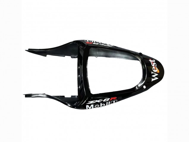 Glossy Black White West Michelin 2000-2002 Kawasaki ZX6R Motorcycle Fairings